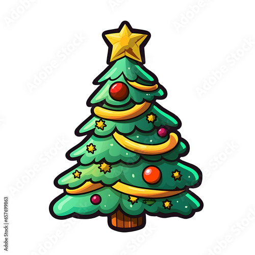 Wallpaper Mural Beautiful Christmas Tree, clean background, PNG file Torontodigital.ca