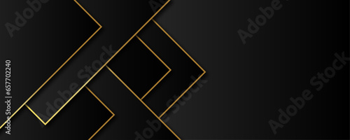 Dark backdrop rectangles with golden lines background. Modern abstract background black dop with golden luxury. Seamless surface pattern design with diamonds ornament. Lozenge motif. Repeated black.