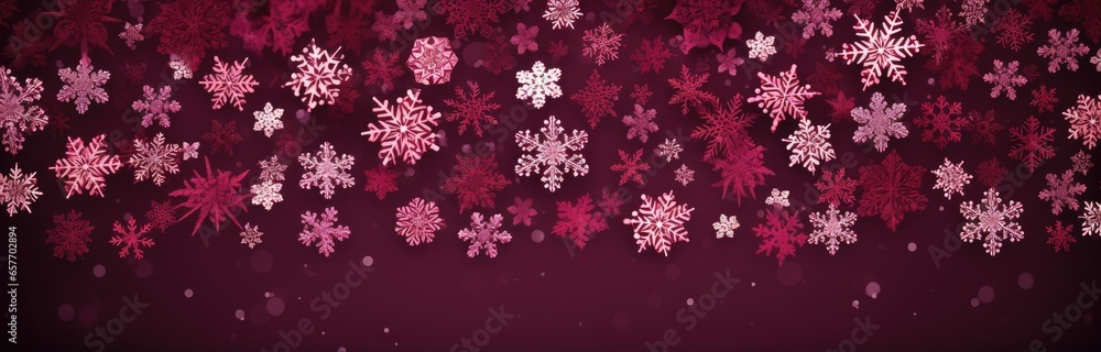 A vibrant snowflake pattern on a bold purple backdrop