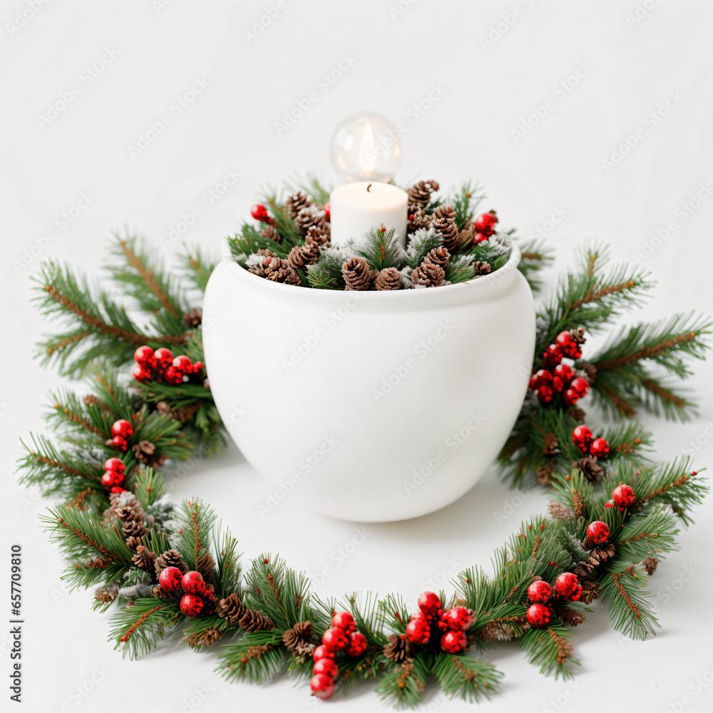 christmas decoration on white christmas decoration on white