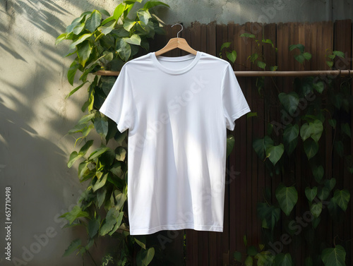 white t-shirt mockup, empty shirt