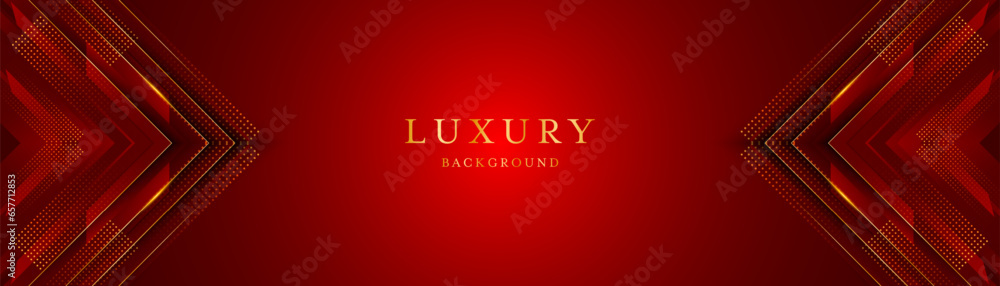 Red background with elegant golden lines, use for template or cover. Elegant premium red background. vector illustration Red background with elegant golden lines, use for template or cover. Elegant premium red background. vector illustration