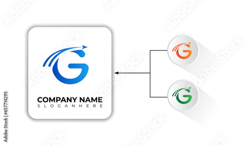 Creative modern letter G logo. G Letter Design Vector.