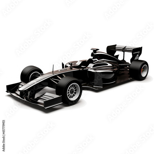 black racing car 