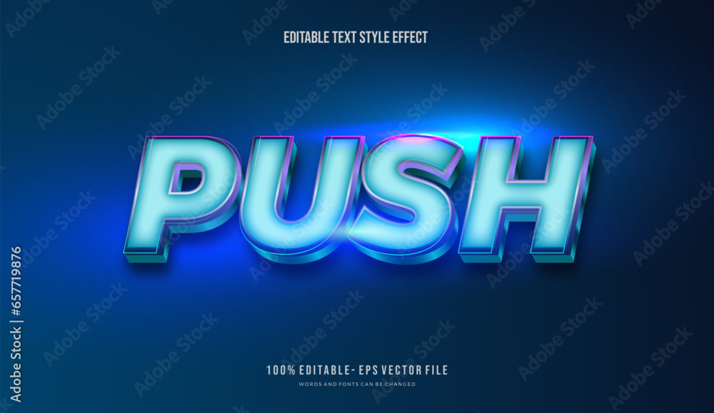 Futuristic blue light text style effect. Editable font style. Vector Illustration Futuristic blue light text style effect. Editable font style. Vector Illustration