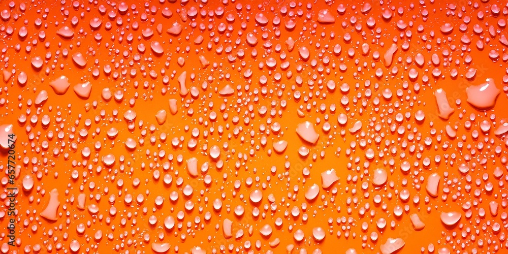 water drops in front of orange background water drops in front of orange background