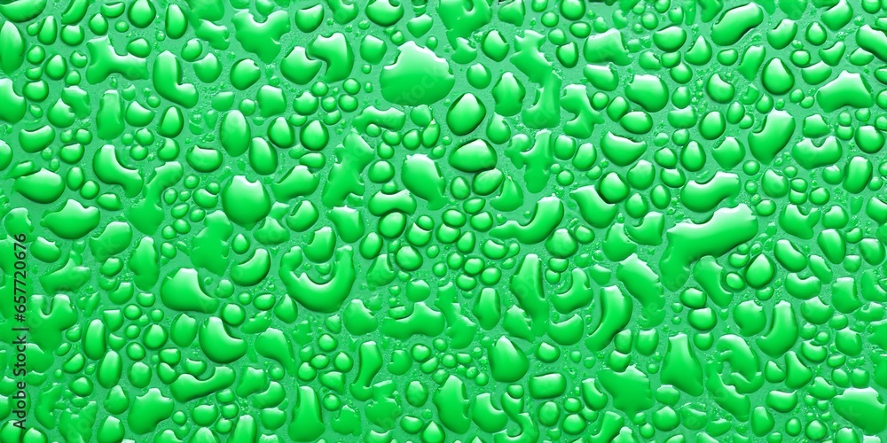 water drops in front of green background water drops in front of green background