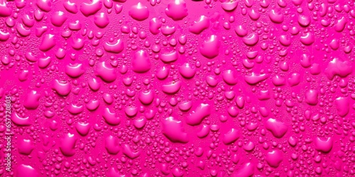 water drops in front of pink background