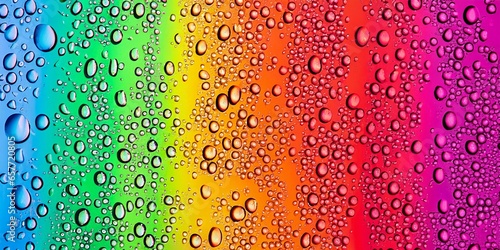 water drops in front of colorful background