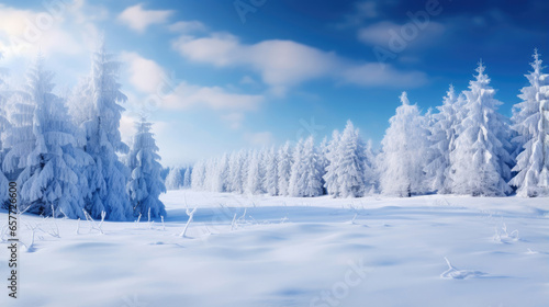 Winter forest landscape © Veniamin Kraskov