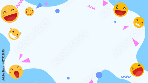 Cute background with smiling faces