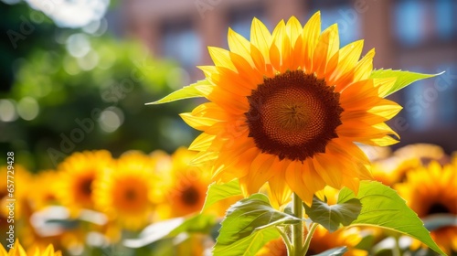 Sunflower in the garden