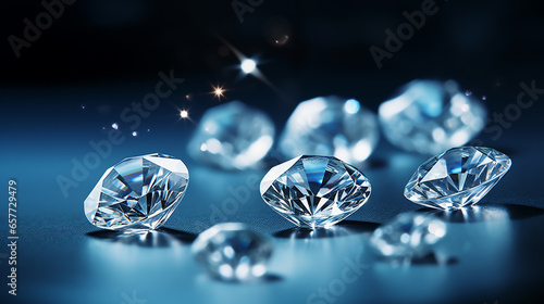 LUXURY DIAMONDS OF VARIOUS CUTS CLOSE-UP  legal AI
