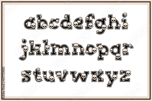 Versatile Collection of Skull Alphabet Letters for Various Uses