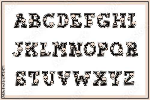 Versatile Collection of Skull Alphabet Letters for Various Uses