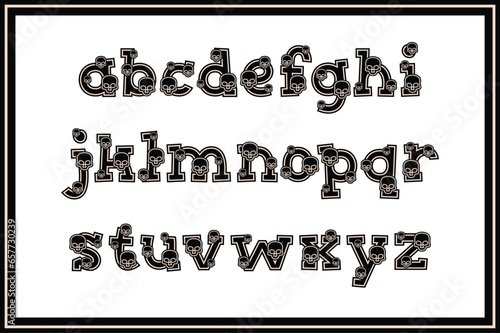 Versatile Collection of Skull Alphabet Letters for Various Uses
