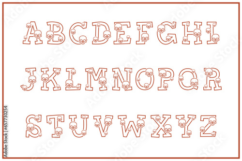 Versatile Collection of Skull Alphabet Letters for Various Uses
