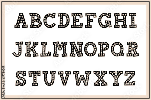 Versatile Collection of Skull Alphabet Letters for Various Uses