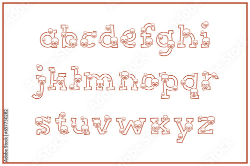 Versatile Collection of Skull Alphabet Letters for Various Uses