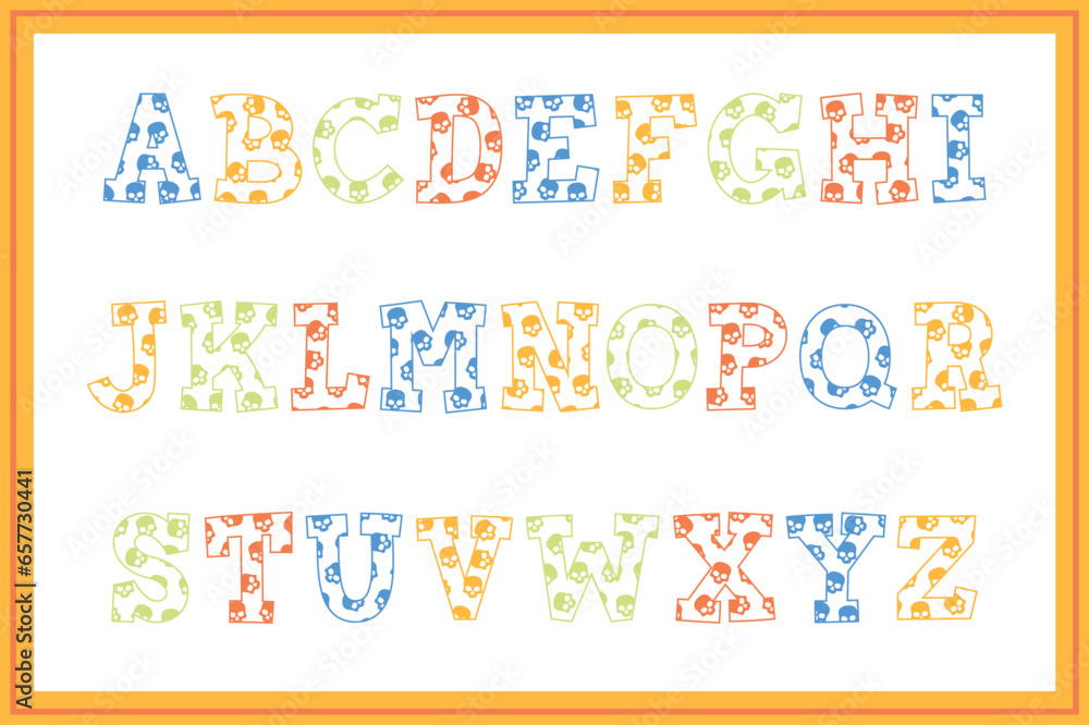 Versatile Collection of Skull Alphabet Letters for Various Uses