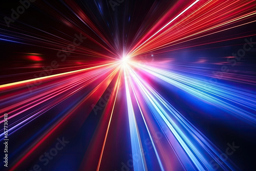 Abstract Speed light trails effect path, fast moving neon futuristic technology background, future virtual reality, motion effect, curve of neon bright, highway speed light.