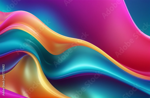 Abstract Colorful wave glass effect background