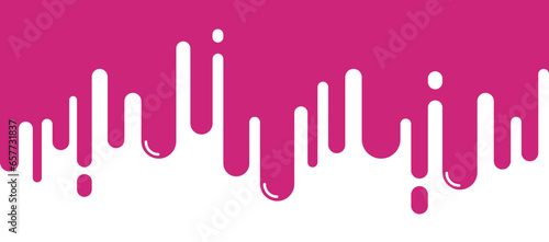 Pink jam jelly dripping purple violet flat cartoon vector graphic background illustration seamless, slime paint flow, yogurt cream melting syrup, raspberry sauce liquid backdrop, sweet berry leak