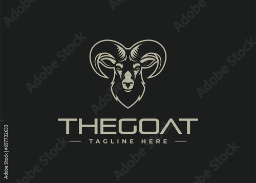 ram goat logo design vector illustration