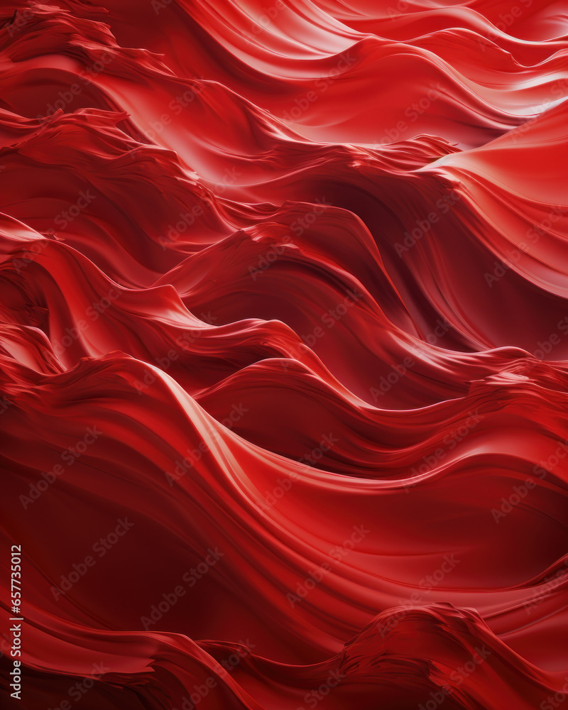 Background of flowing shiny satin or silk in the colors flag of China, bright background of smooth silky fabric Background of flowing shiny satin or silk in the colors flag of China, bright background of smooth silky fabric