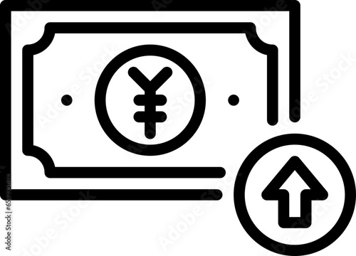 yen increase icon