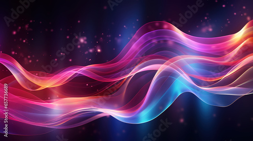 Abstract Modern Looping Pipe Flow futuristic background with blue glowing neon. Generative Ai