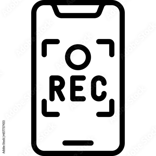 Mobile Phone Recording Icon