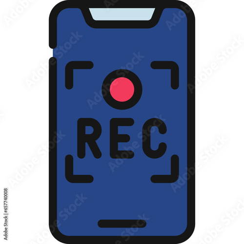 Mobile Phone Recording Icon