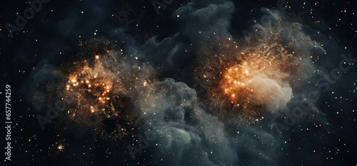 A stunning cluster of stars illuminating the night sky