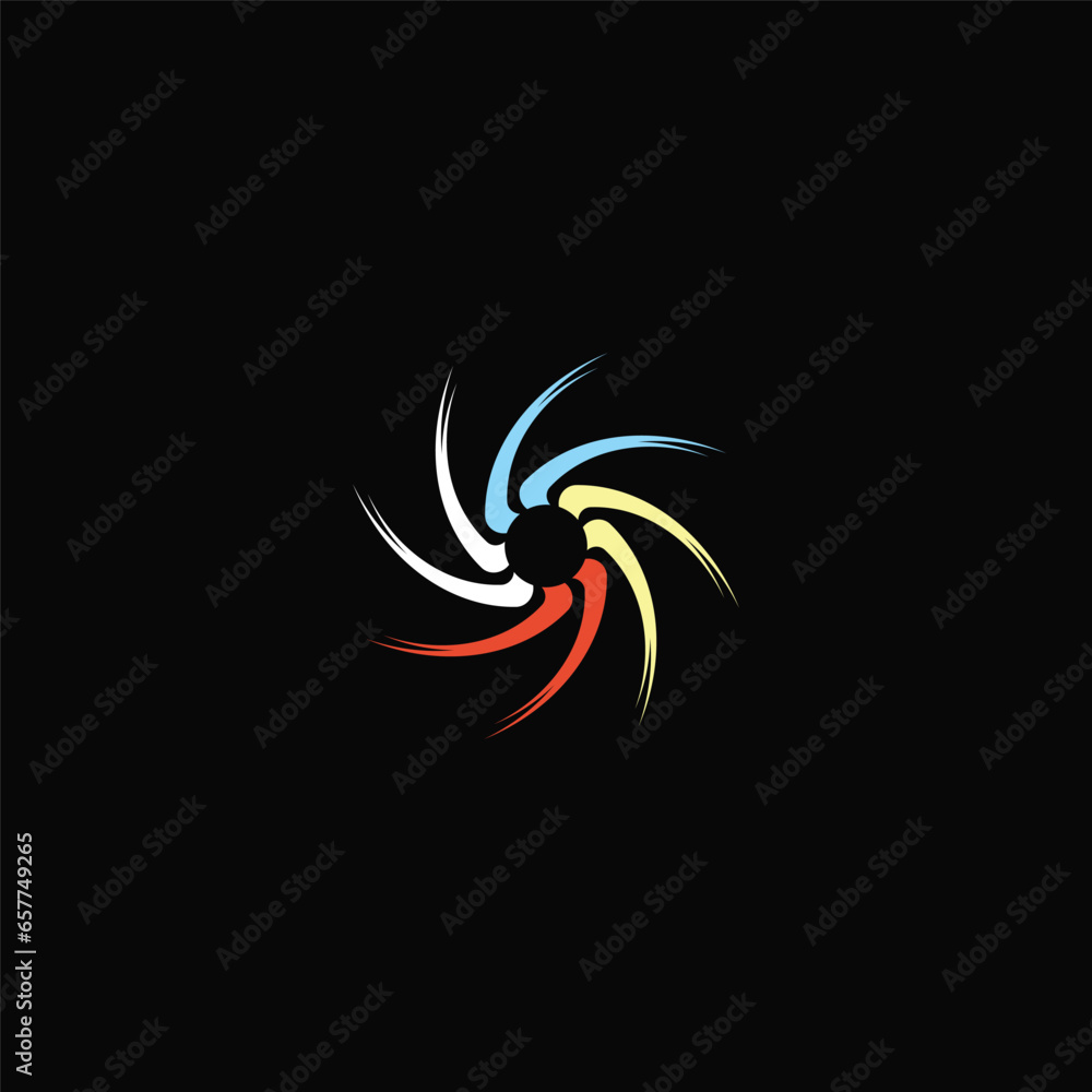 Fototapeta premium Colorful circle vector logo template design . Circle simple icon vector logo