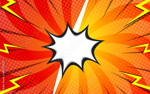 Versus comic book clash frame with cartoon text speech bubble