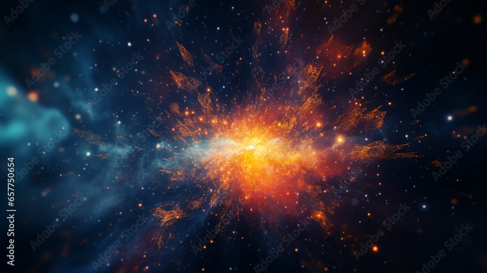 universe with wonderful psychedelic and stars with generative ai universe with wonderful psychedelic and stars with generative ai