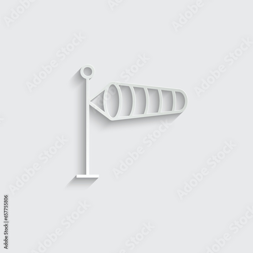 windsock icon vector wind sock sign