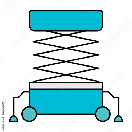 vertical direction hotel lifts vector icon design, Handyman Service symbol House Repairing sign Civil Engineering and Building Contractor stock illustration, Electrical and Diesel Scissor Lift concept