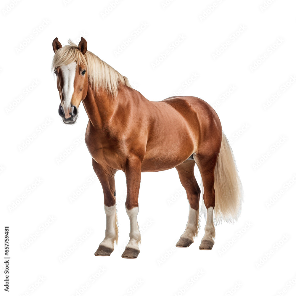 Fototapeta premium horse isolated on white background
