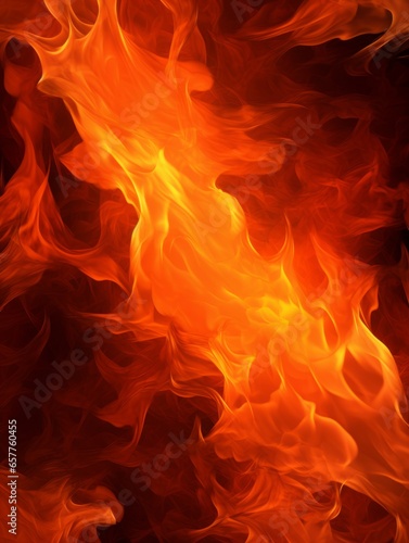 Fire Creative Abstract Texture Wallpaper. Photorealistic Digital Art Decoration. Abstract Realistic Surface Vertical Background. Ai Generated Vibrant Pattern.