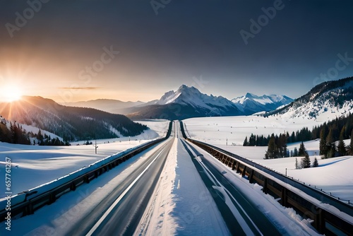 ski resort in the mountains