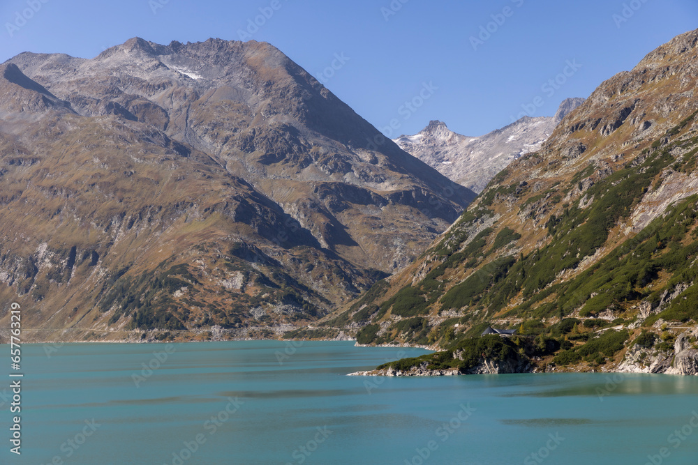 Koelnbrein Dam in the Hohe Tauern range in Austria