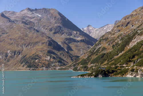 Obraz na płótnie Koelnbrein Dam in the Hohe Tauern range in Austria w salonie