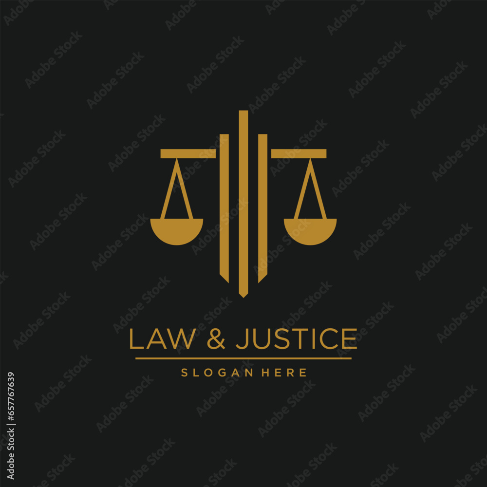 LAWYER AND JUSTICE VECTOR LOGO WITH NEW IDEA LAWYER AND JUSTICE VECTOR LOGO WITH NEW IDEA