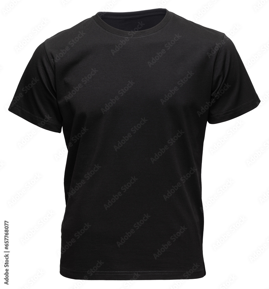 Plain black cotton tshirt on a mannequin isolated Plain black cotton tshirt on a mannequin isolated