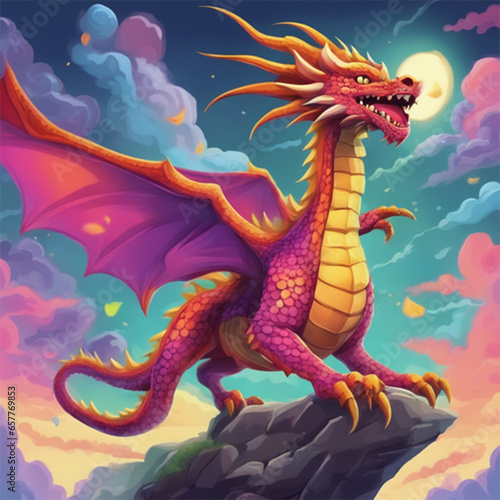 dragon in the fantasy world