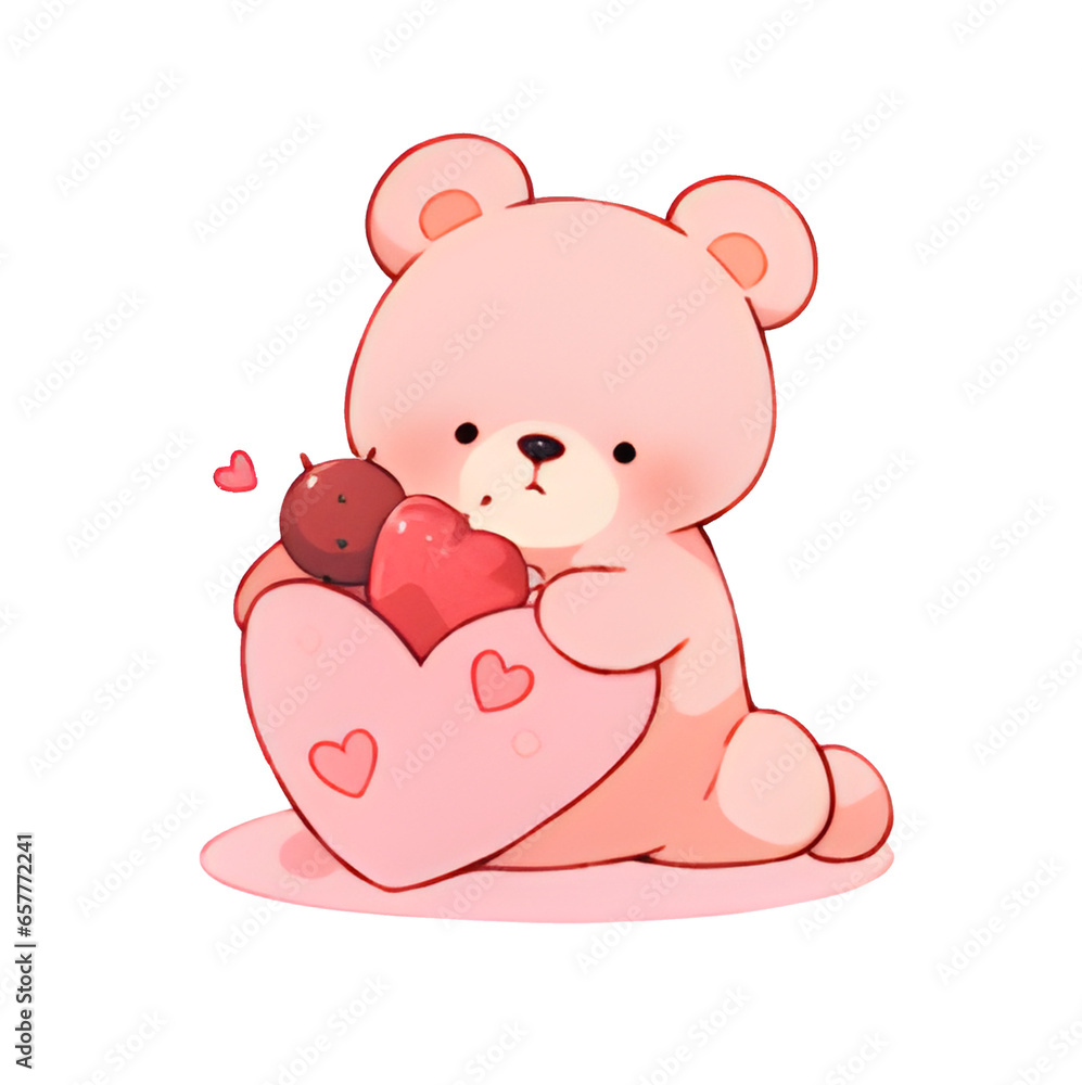 Obraz premium Sweet Pink Bear