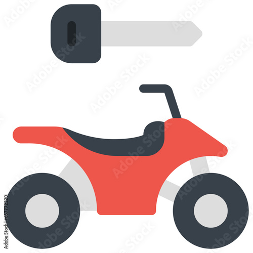 Quad Bike Rent Key Icon