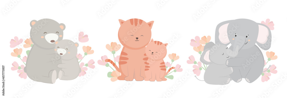 Fototapeta premium Mother's Day concept expresses the love and bond between mother and child.